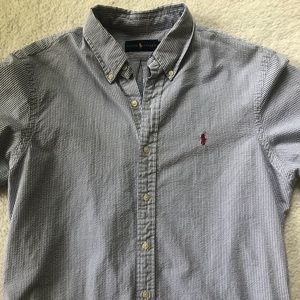 Ralph Lauren seersucker short sleeve button down